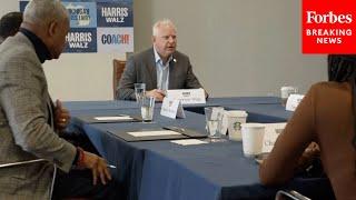 JUST IN: Gov. Tim Walz Sits Down With Voters In Detroit, Michigan