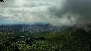 A monsoon  cloud on a Satara city