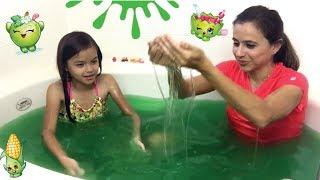 DESAFIO SLIME BAFF Na BANHEIRA com SHOPKINS