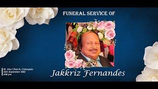 Funeral Service of Jakkriz Fernandes - St. Alex Church, Calangute -12-09-2022