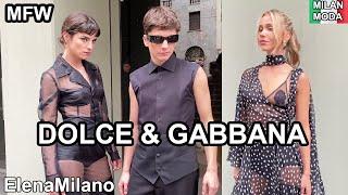 Dolce & Gabbana guests street style models Milan Fashion Week 15/06/24  #italy #milan #mfw