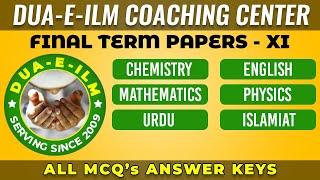 Dua-e-ilm XI Papers 2022 (Answer Keys)