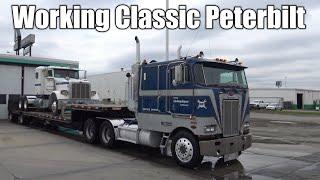 Classic Cabover Peterbilt Hauls Newer Peterbilt