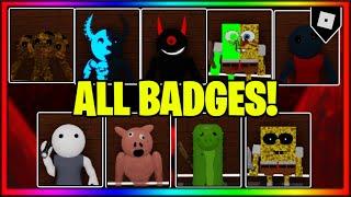 [NEW LOCATIONS] How to get ALL 9 BADGES + SKINS/MORPHS in CUSTOM PIGGY SHOWCASE!! || Roblox