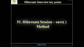 HB51. Hibernate Session  -  save ( ) Method