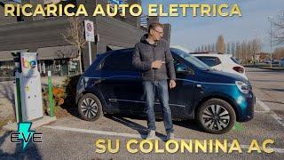 Ricarica auto elettrica su colonnina AC