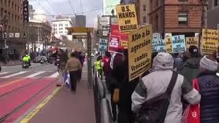 Протестна акция срещу САЩ и в подкрепа на Венецуела в Сан Франциско