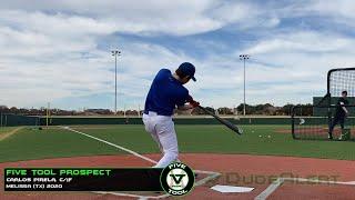C/IF Carlos Pirela, Uncommitted, Plano West (TX) 2020, Five Tool Baseball Prospect