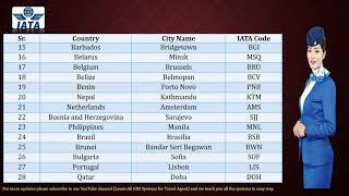 IATA City Codes