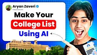 MAKE YOUR COLLEGE LIST WITH A.I. | JOSAA COUNSELLING | Aryan Zaveri