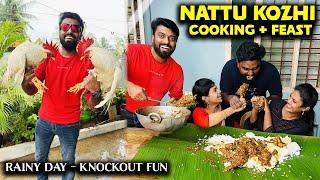 Fantastic !! நாட்டு கோழி Knockout Cooking Feast - Rainy Funny Day  | DAN JR VLOGS