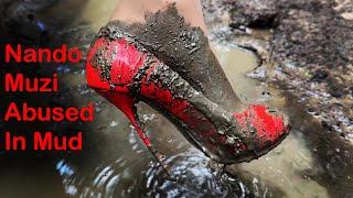 Aliona in Nando Muzi High Heels Walking in Mud, High Heels Wet and Abused, Stiletto in Mud (# 1325)