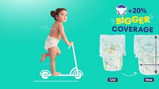 The All-New Pampers XXXL Diaper Pants With 20% Bigger Coverage For Uninterrupted Comfort 24/7.