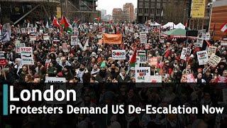 London Protesters Demand US De-Escalation Now | DRM News Global | AC1S