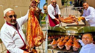 Whole Lamb BBQ With Kings Chef | Tagine and Tangia Cooking | Street Food Morocco 