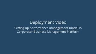 How to set up Corporate Performance Management model with Corporater Business Management Platform