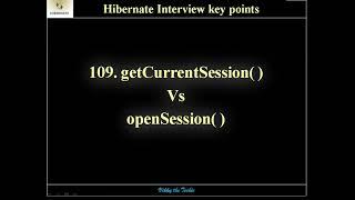 HB109. Hibernate - getCurrentSession( )  vs  openSession( )