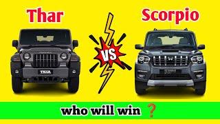 Thar vs Scorpio ( 4×4 ) who will win #shorts