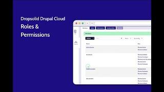 Dropsolid Drupal Cloud Demo 6 - Roles and Permissions