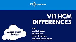 CloudSuite Series - v11 HCM Differences
