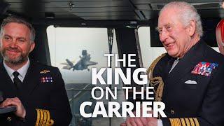 The King on the carrier - Charles visits HMS Prince of Wales at sea