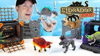 Eldrador Creatures HUGE Battle Cave Arena Schleich Review with Ice Rat Squirrel Attack!