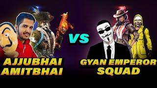 Over Power Clash War Ajjubhai and Amitbhhai Vs Gyan Emperor Squad - Free Fire Highlights