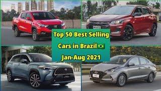 Top 50 Best Selling Cars in Brazil Jan-Aug 2021