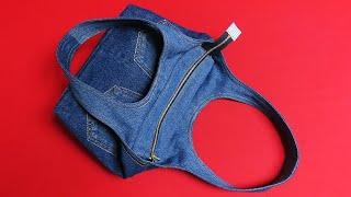 DIY안입는 셔츠와 청바지가 "명품"으로 거듭납니다!/zippered cover hobo bag tutorial/with old shirt & jeans