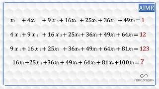 A puzzle or a system of equations?