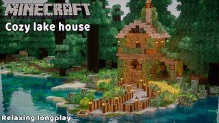 Minecraft relaxing longplay | Cozy lake house | Ultra realistic graphics | No commentary