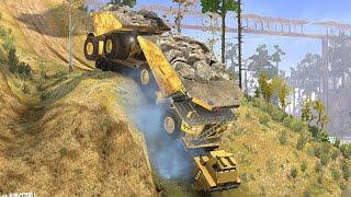 seconds before heavy truck overturns - Spintires Mudrunner