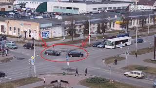 Кобрин. Перекресток ул. Дзержинского и ул. 700 лет Кобрина. 07.03.2020, ДТП.