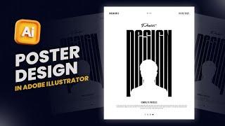 Modern Poster Design in Adobe Illustrator | Typographic Poster design | Poster  Design Illustrator