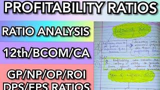 Ratio Analysis ( Profitability ratios )