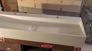 Wall hung Double Bathroom sink installation