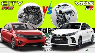 Honda City RS vs Toyota Vios GR-S || Car Specs Comparison