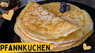 Pfannkuchen Teig einfach selbst gemacht / Grundrezept für Eierkuchen / Rezept mit Dinkelmehl