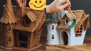 DIY Witch House Using Cardboard # amazing