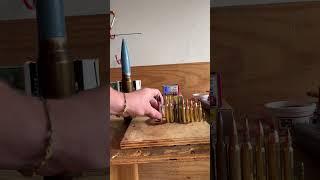 Rifle cartridge comparison (Compared to a 30mm) #hunting #shorts #shortvideo #20mm #shooting