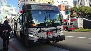 Fast! SF Muni 2015 New Flyer XT60 7230 on Route 14 Mission