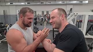 How strong is benchpress champion Kirill Sarychev in armwrestling? Matyushenko testing. ENG SUBS