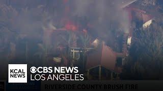 Several homes torched as massive fire rages in Riverside County