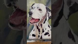 Dalmatian oil painting #dalmation #oilpainting #dogartist #dogart #artstudio #artist