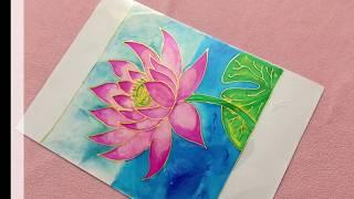 glass painting of Lotus