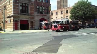 FDNY Ladder 42 "La Casa Del Elefante" And Engine 73 "La Casa Caca" Returning In Prospect, The Bronx