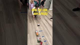 Roll the can, win a prize! Celebrating Erica’s birthday with a fun #party #game #birthday