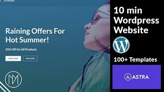 Make Wordpress Website Under 10 minutes