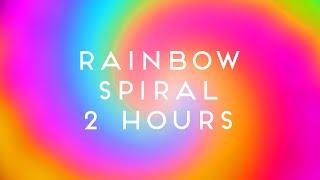 Colorful Rainbow Swirl Spiral  - Animated Ambient Backdrop (2 Hours Ambient Video)