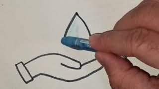 Simple Save Water Drawing Easy Step by Step | Drawing of save water for kids very simple